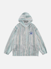 Zebra Print Sherpa Hooded Winter Coat