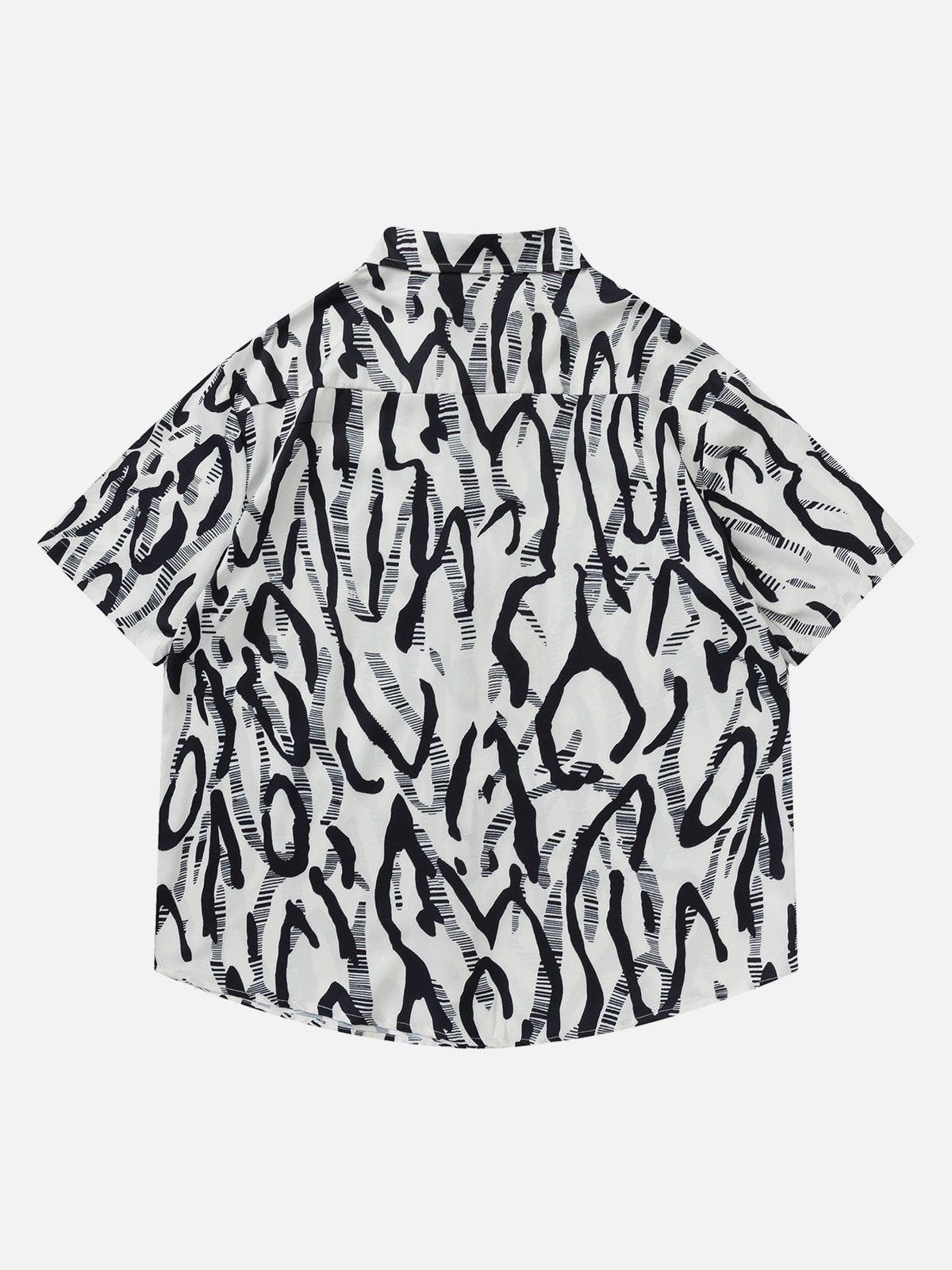 Zebra-stripe Short Sleeve Shirt