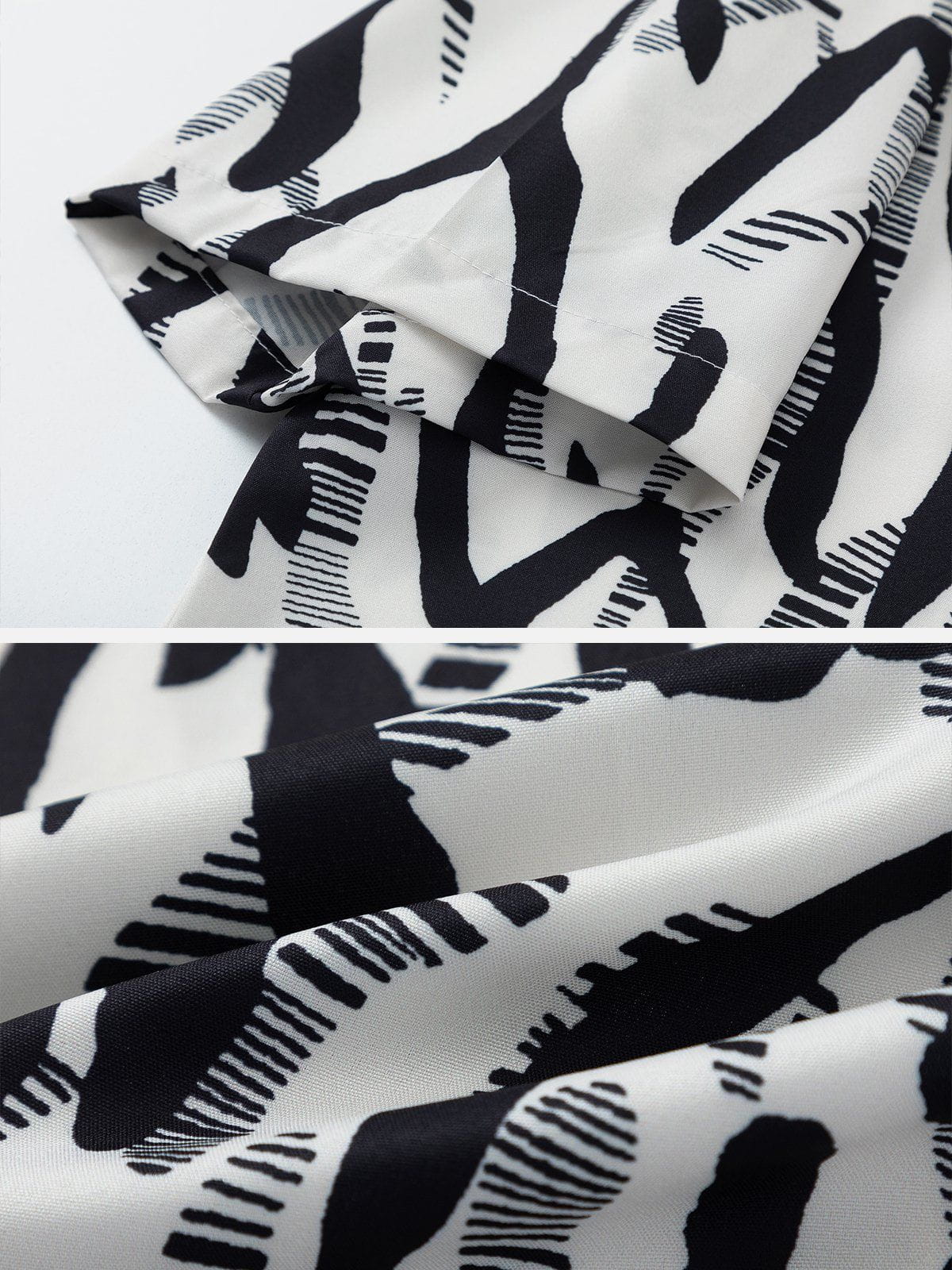Zebra-stripe Short Sleeve Shirt
