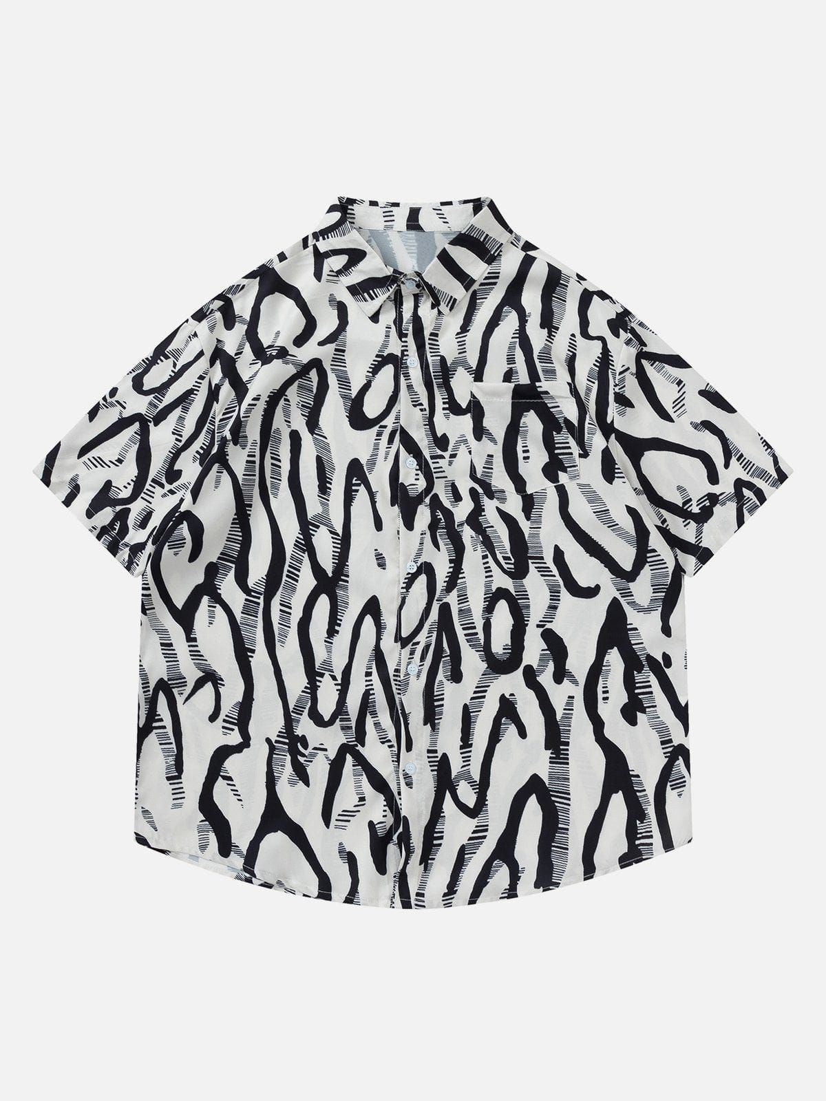 Zebra-stripe Short Sleeve Shirt