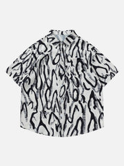 Zebra-stripe Short Sleeve Shirt