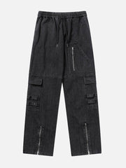 Zip Patchwork Jeans