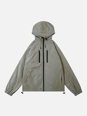 Farblich passende Jacke mit Reißverschluss 