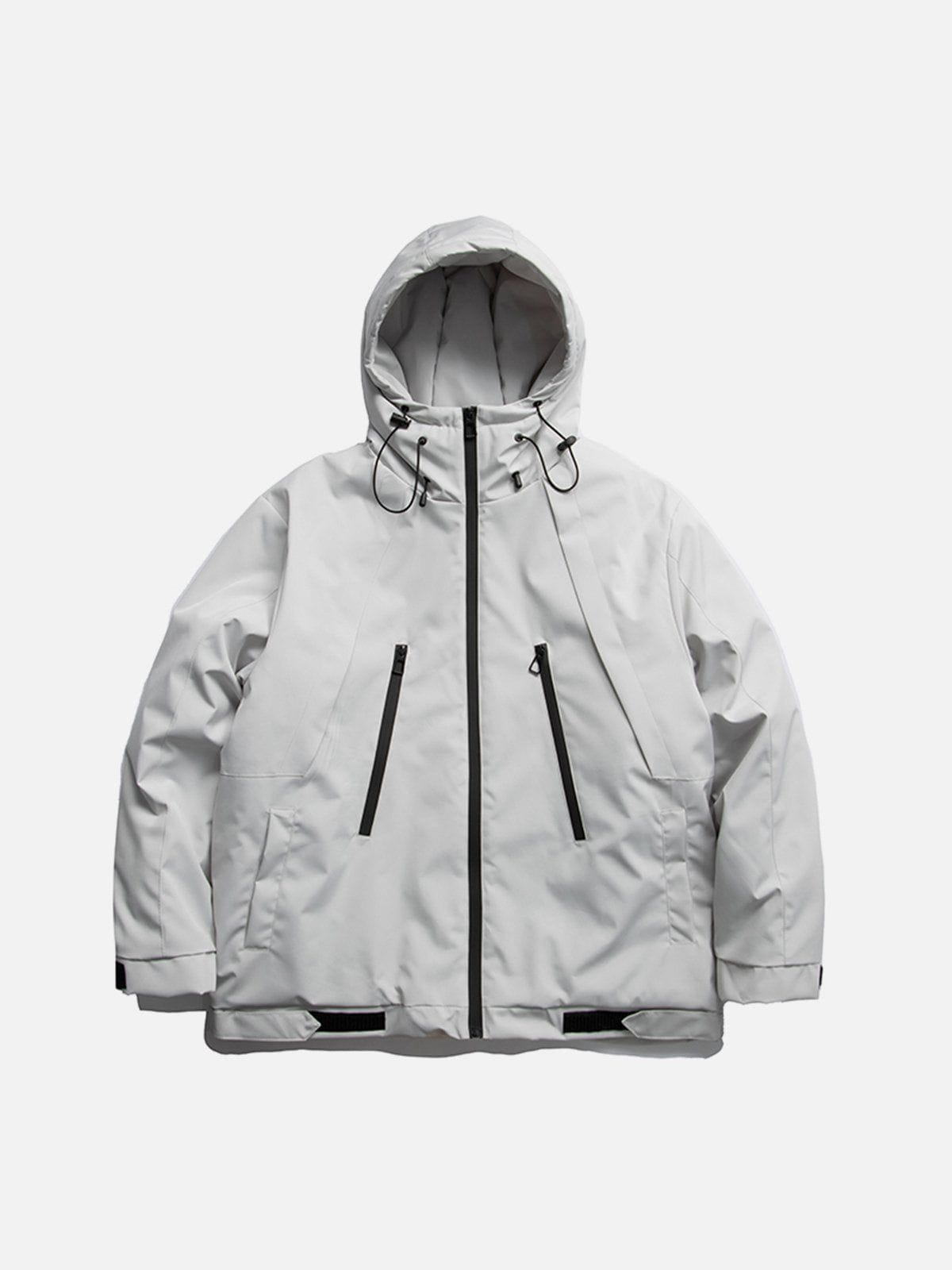 ZIP UP Drawstring Winter Coat