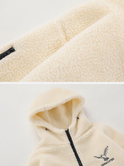 ZIP UP Patchwork Sherpa Coat