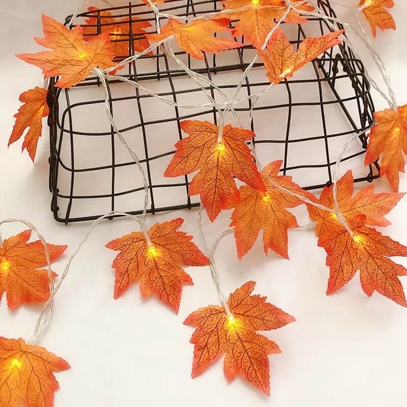 Maple Leaves Fall String Lights