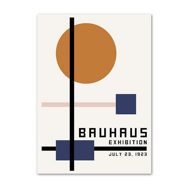 Blue & Yellow Themed Art Gallery Wall Canvas Posters
