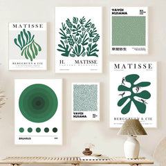 Green Art Mix Canvas Posters