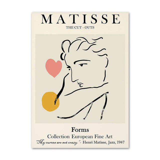 Matisse Outline Canvas Posters