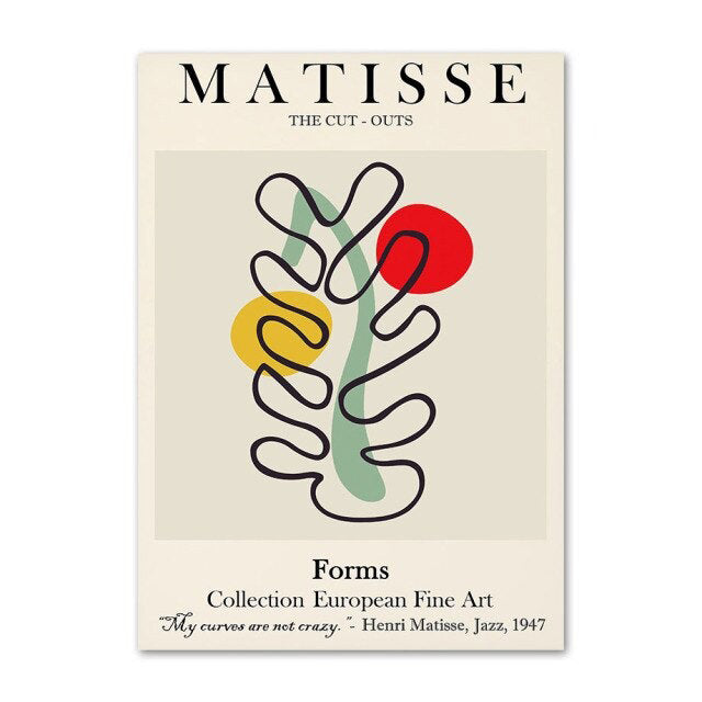 Matisse Outline Canvas Posters