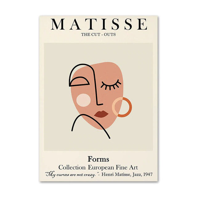 Matisse Outline Canvas Posters