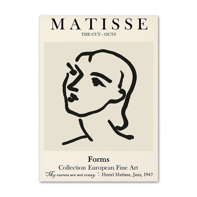 Matisse Outline Canvas Posters