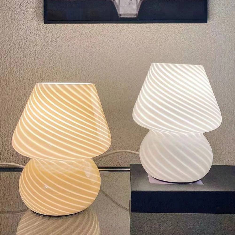 Glass Spiral Striped Lamp