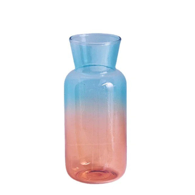 Pastel Gradient Colored Glass Vase