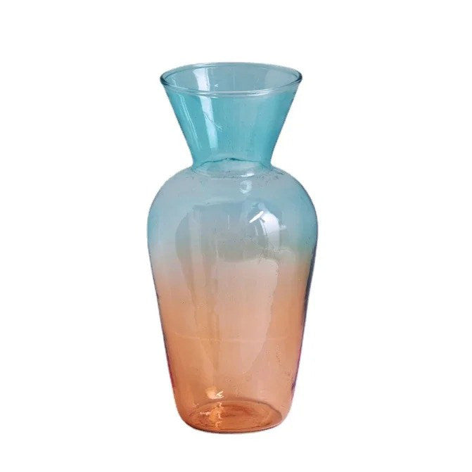 Pastel Gradient Colored Glass Vase