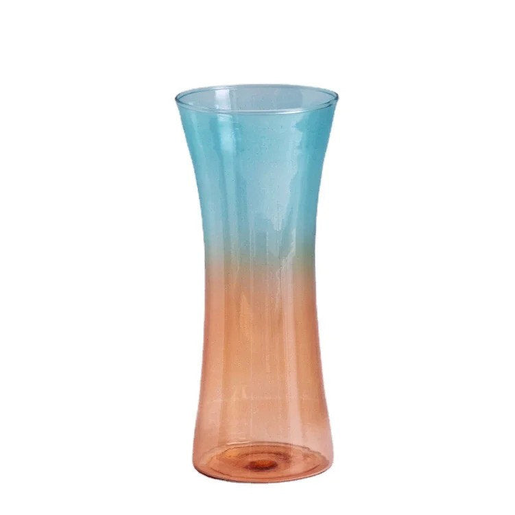 Pastel Gradient Colored Glass Vase