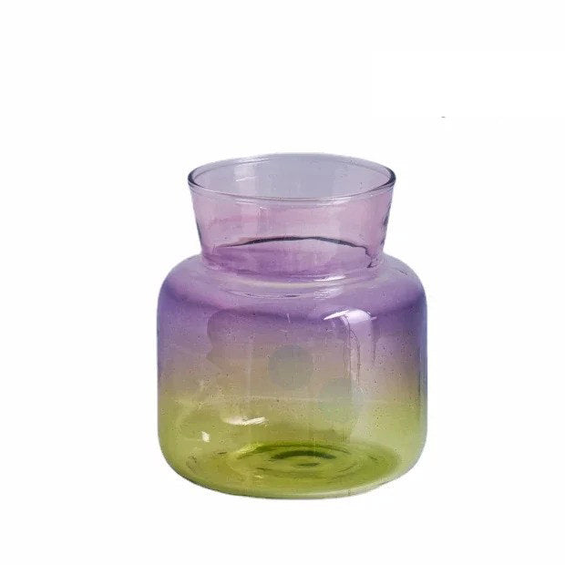 Pastel Gradient Colored Glass Vase