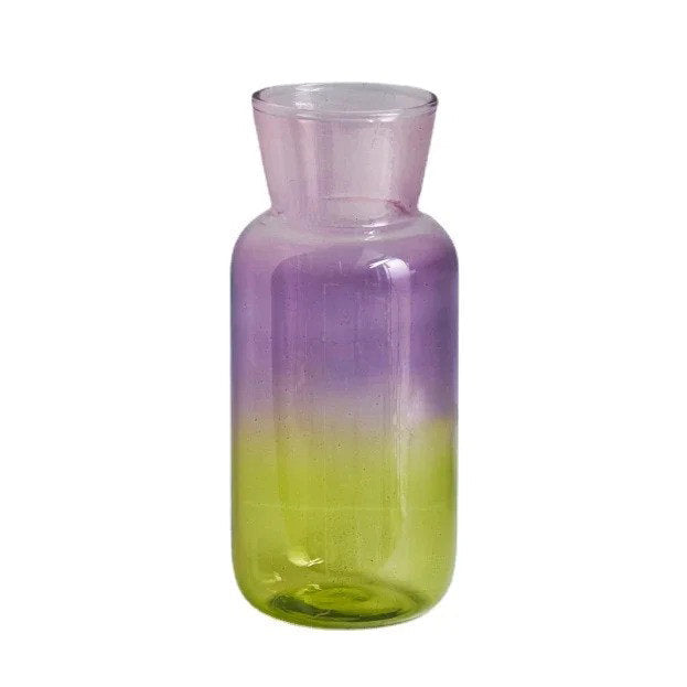 Pastel Gradient Colored Glass Vase