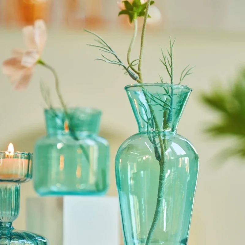 Pastel Gradient Colored Glass Vase