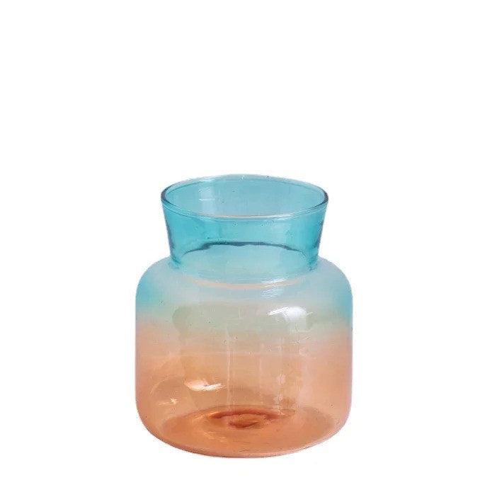 Pastel Gradient Colored Glass Vase