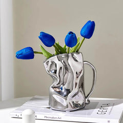 Crumpled Mug Ceramic Vase