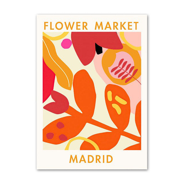 Modern Flower Market Canvas Posters