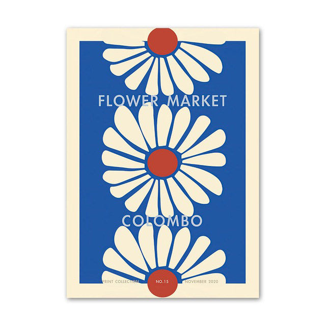 Modern Flower Market Canvas Posters