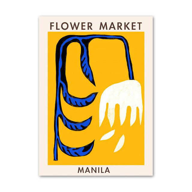 Modern Flower Market Canvas Posters