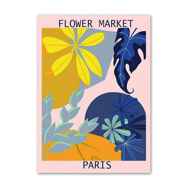 Modern Flower Market Canvas Posters