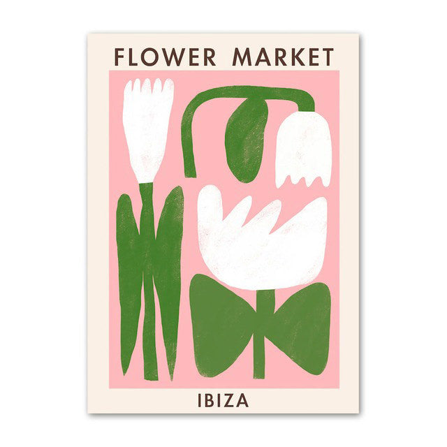 Modern Flower Market Canvas Posters