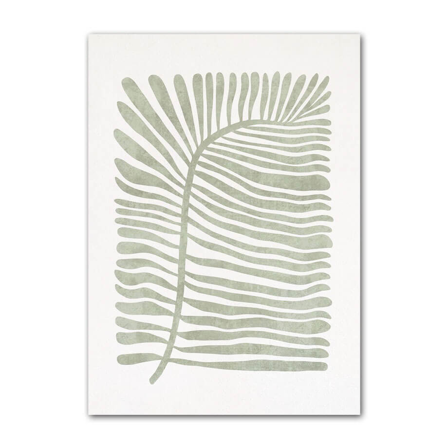 Sage Green Monstera Leaves Canvas Posters