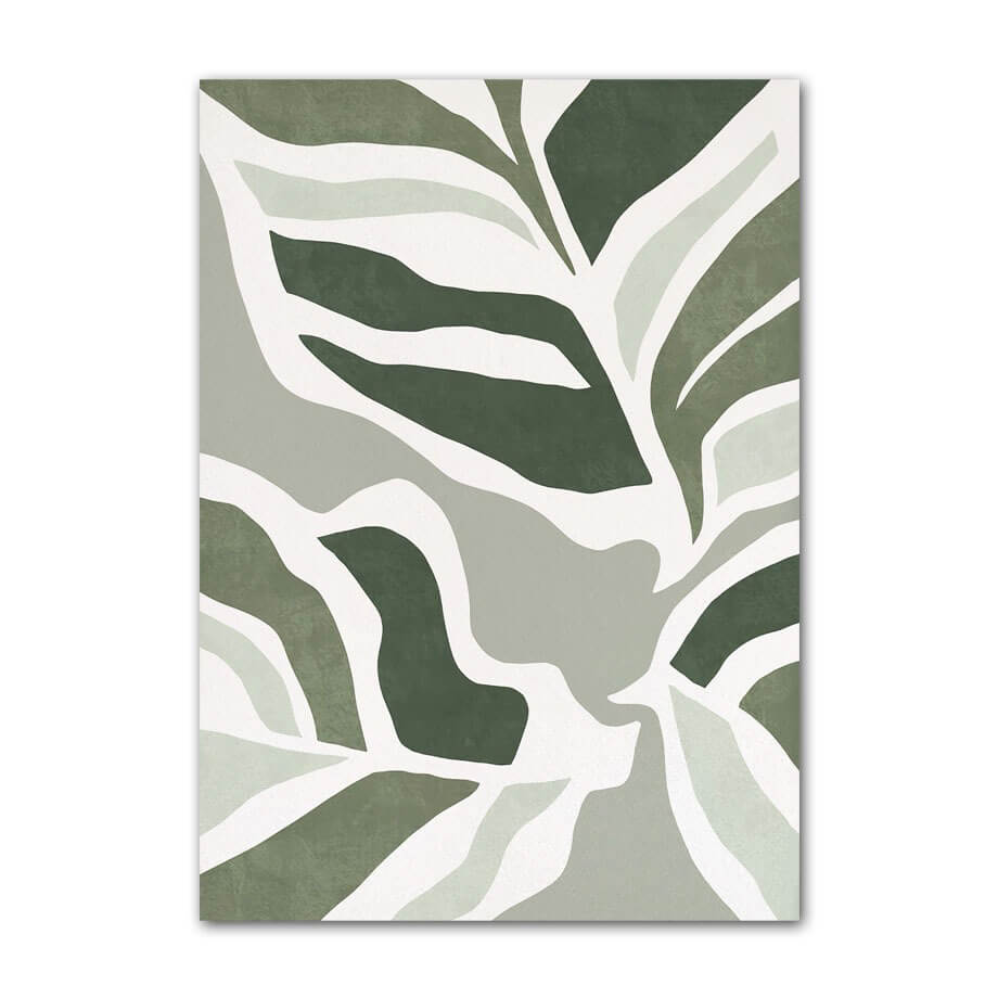 Sage Green Monstera Leaves Canvas Posters