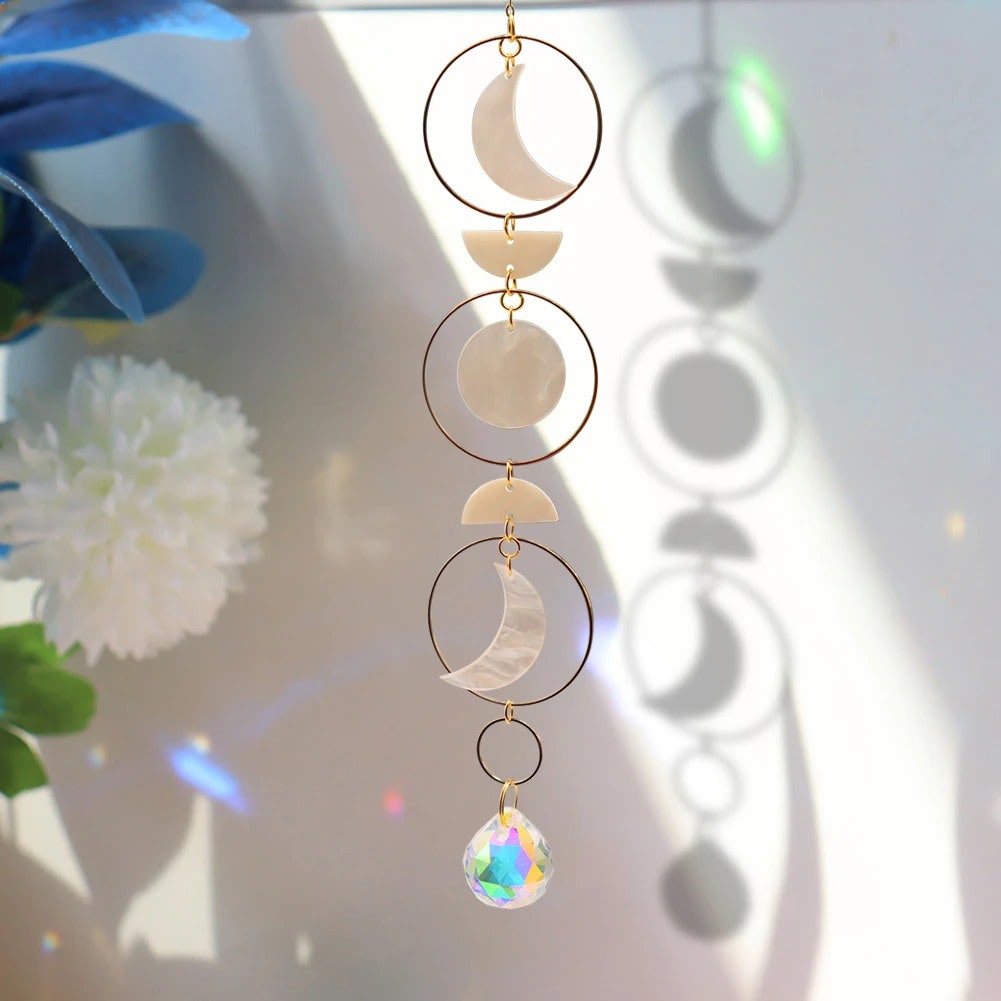 Moon Phase Nacre Suncatcher