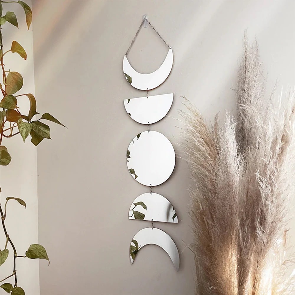 Moon Phases Wall Mirror Decor