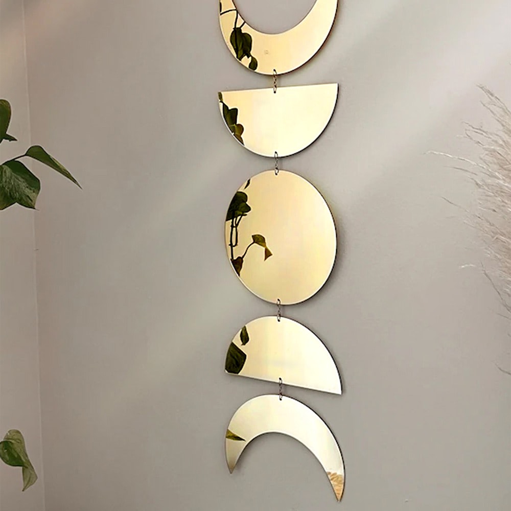 Moon Phases Wall Mirror Decor