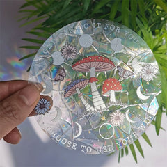 Magic Mushrooms Sun Catcher Stickers