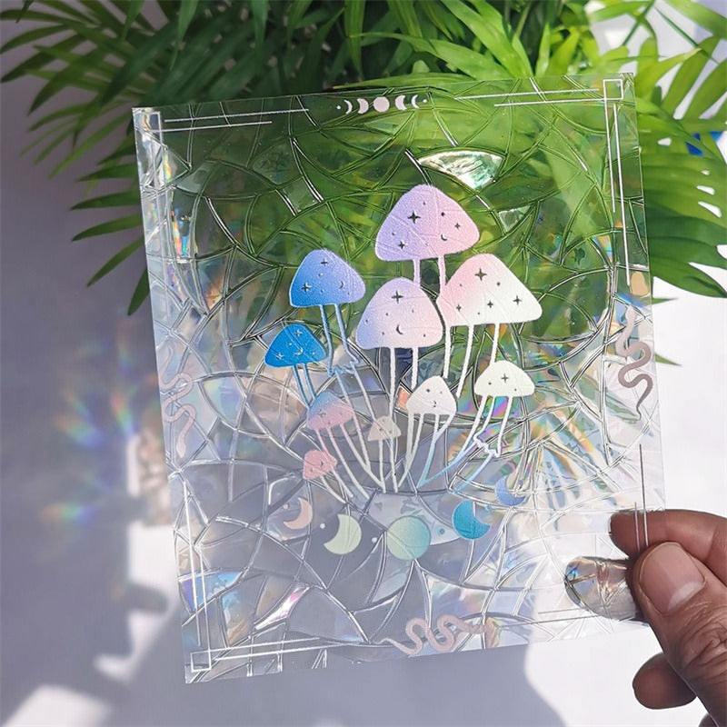 Magic Mushrooms Sun Catcher Stickers