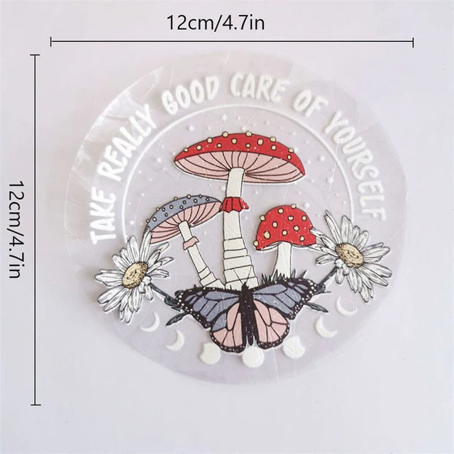 Magic Mushrooms Sun Catcher Stickers