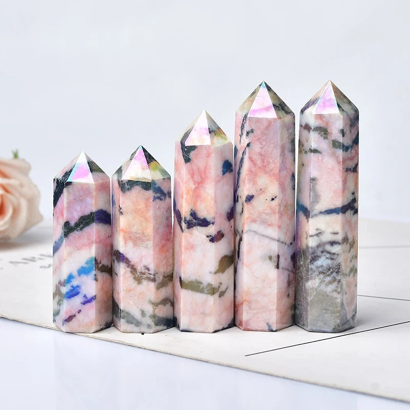 Aura Pink Zebra Crystal Tower