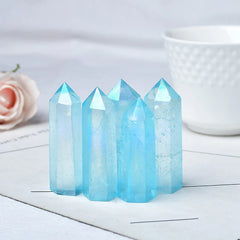 Blue Aura Quartz Tower Crystal