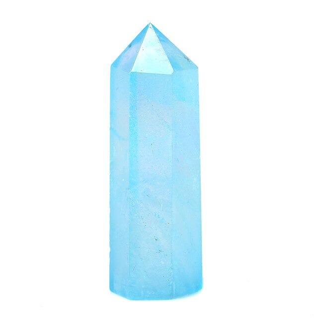 Blue Aura Quartz Tower Crystal