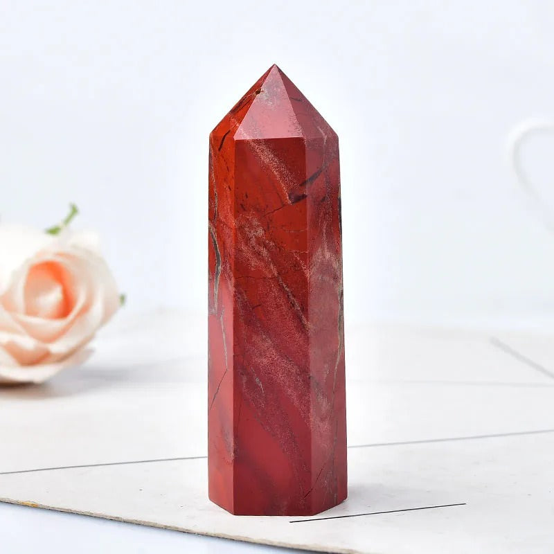 Red Jasper Crystal Tower