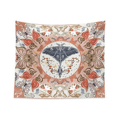 Skull Moth Boho Tapestry