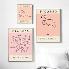 Colored Picasso Outlines Canvas Posters