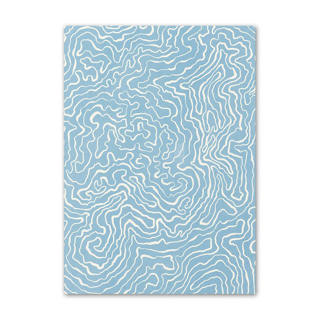 Pale Blue Flower Market Canvas Posters