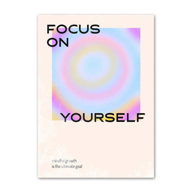 Pale Gradients and Quotes Canvas Posters