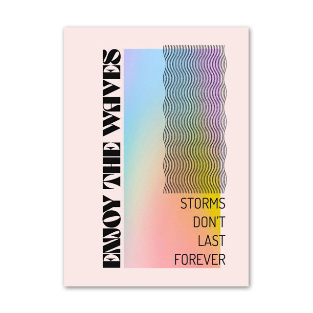 Pale Gradients and Quotes Canvas Posters