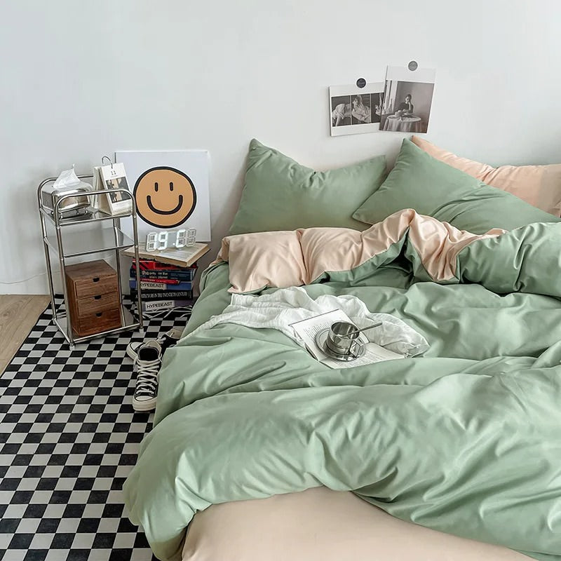 Pastel Double-Sided Aesthetic Bedding Set