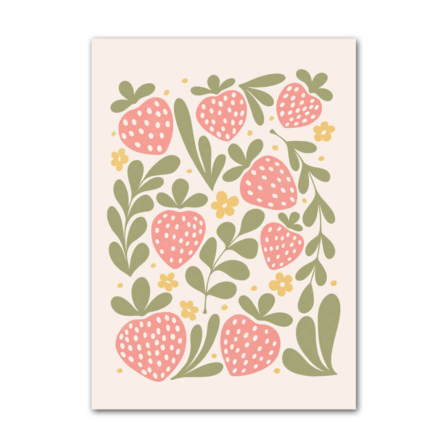 Pastel Fruits Gallery Wall Canvas Posters