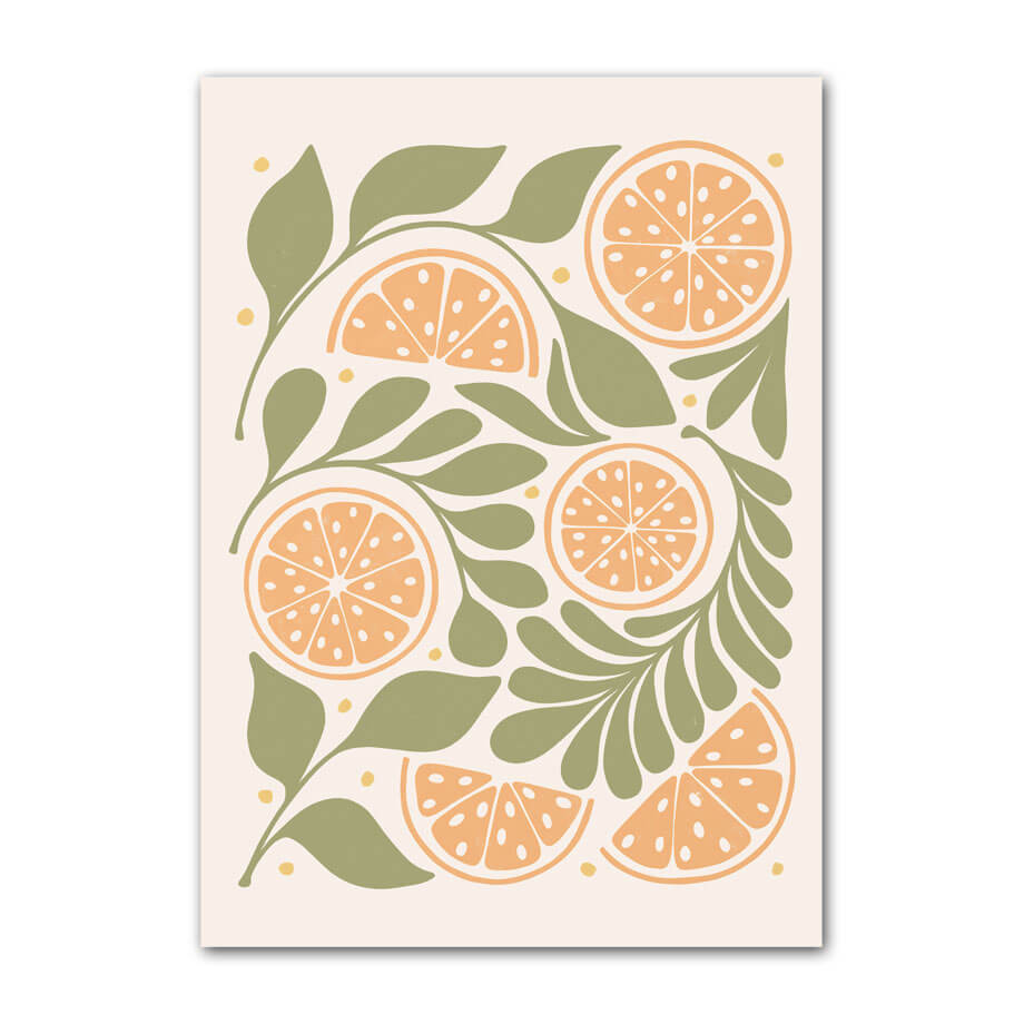 Pastel Fruits Gallery Wall Canvas Posters